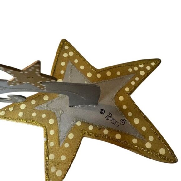 Metal Star & Cloud Tabletop Sculpture By Rossi - Picture 3 of 7